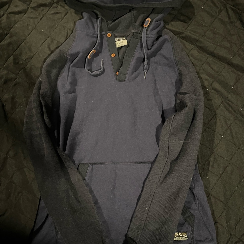 Dravus Dark Blue Hooded Sweatshirt